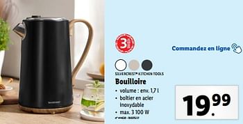 Promotions Silvercrest kitchen tools bouilloire - SilverCrest - Valide de 12/06/2024 à 18/06/2024 chez Lidl