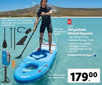 Promotions Sup gonflable allround aquaview - Crivit - Valide de 12/06/2024 à 18/06/2024 chez Lidl