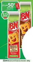 Promotions Bn biscuit carré fraise ou chocolat - BN - Valide de 01/06/2024 à 30/06/2024 chez Intermarche