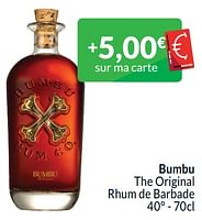 Promotions Bumbu the original rhum de barbade - Bumbu - Valide de 01/06/2024 à 30/06/2024 chez Intermarche