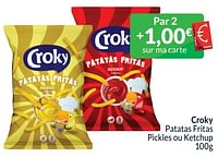 Promotions Croky patatas fritas pickles ou ketchup - Croky - Valide de 01/06/2024 à 30/06/2024 chez Intermarche