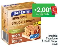 Promotions Impérial thon fumé à l’huile d’olive - Imperial - Valide de 01/06/2024 à 30/06/2024 chez Intermarche