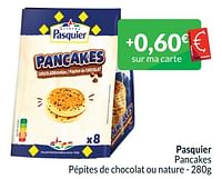 Promotions Pasquier pancakes pépites de chocolat ou nature - Brioche pasquier - Valide de 01/06/2024 à 30/06/2024 chez Intermarche