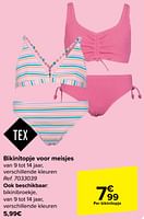 Promoties Bikinitopje voor meisjes - Tex - Geldig van 05/06/2024 tot 17/06/2024 bij Carrefour