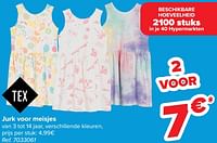 Promoties Jurk voor meisjes - Tex - Geldig van 05/06/2024 tot 17/06/2024 bij Carrefour