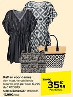 Promoties Kaftan voor dames - Huismerk - Carrefour  - Geldig van 05/06/2024 tot 17/06/2024 bij Carrefour