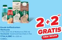 Promoties Koude koffiedranken starbucks hazelnoot-macchiato - Starbucks - Geldig van 05/06/2024 tot 17/06/2024 bij Carrefour