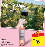 Promoties Languedoc côtes de thau réserve de monrouby rosé - Rosé wijnen - Geldig van 05/06/2024 tot 17/06/2024 bij Carrefour