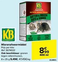 Promoties Mierenafweermiddel - KB - Geldig van 05/06/2024 tot 17/06/2024 bij Carrefour