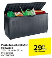 Promoties Plastic tuinopbergkoffer hollywood - Huismerk - Carrefour  - Geldig van 05/06/2024 tot 17/06/2024 bij Carrefour