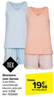 Promoties Shortama voor dames - Tex - Geldig van 05/06/2024 tot 17/06/2024 bij Carrefour