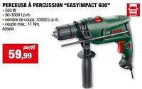 Promotions Bosch perceuse à percussion easyimpact 600 - Bosch - Valide de 05/06/2024 à 16/06/2024 chez Hubo