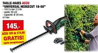Promotions Bosch taille-haies accu universal hedgecut 18-50 - Bosch - Valide de 05/06/2024 à 16/06/2024 chez Hubo