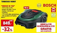 Promotions Bosch tondeuse robot indego m 700 - Bosch - Valide de 05/06/2024 à 16/06/2024 chez Hubo