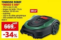 Promotions Bosch tondeuse robot indego s 500 - Bosch - Valide de 05/06/2024 à 16/06/2024 chez Hubo