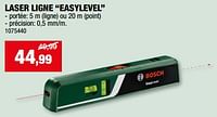 Promotions Bosch laser ligne easylevel - Bosch - Valide de 05/06/2024 à 16/06/2024 chez Hubo
