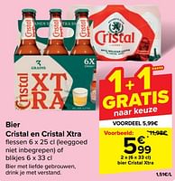 Promoties Bier cristal xtra - Cristal - Geldig van 05/06/2024 tot 17/06/2024 bij Carrefour