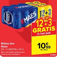 Promoties Bier maes - Maes - Geldig van 05/06/2024 tot 17/06/2024 bij Carrefour