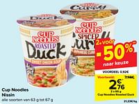 Promoties Cup noodles roasted duck - Nissin - Geldig van 05/06/2024 tot 17/06/2024 bij Carrefour