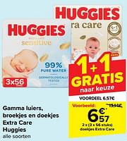 Promoties Doekjes extra care - Huggies - Geldig van 05/06/2024 tot 17/06/2024 bij Carrefour
