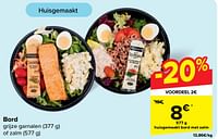 Promoties Huisgemaakt bord met zalm - Huismerk - Carrefour  - Geldig van 05/06/2024 tot 17/06/2024 bij Carrefour