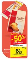 Promoties Madeleines pure boter - Lotus Bakeries - Geldig van 05/06/2024 tot 17/06/2024 bij Carrefour