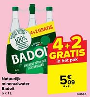 Promoties Natuurlijk mineraalwater badoit - Badoit - Geldig van 05/06/2024 tot 17/06/2024 bij Carrefour