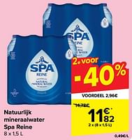 Promoties Natuurlijk mineraalwater spa reine - Spa - Geldig van 05/06/2024 tot 17/06/2024 bij Carrefour