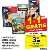 Promoties Snacks picnic variety friskies - Purina - Geldig van 05/06/2024 tot 17/06/2024 bij Carrefour