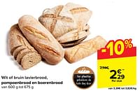 Promoties Wit of bruin lavierbrood, pompoenbrood en boerenbrood - Huismerk - Carrefour  - Geldig van 05/06/2024 tot 17/06/2024 bij Carrefour