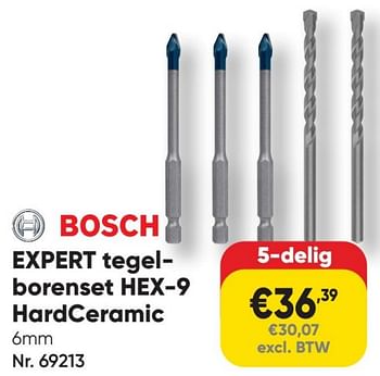 Promoties Expert tegel- borenset hex-9 hardceramic - Bosch - Geldig van 01/06/2024 tot 06/09/2024 bij Toolstation