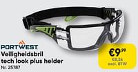 Veiligheidsbril tech look plus helder-Portwest