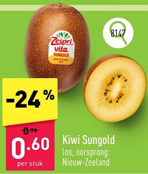Promoties Kiwi sungold - Zespri - Geldig van 17/06/2024 tot 23/06/2024 bij Aldi