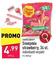 Promoties Snoepmix strawberry - Chupa Chups - Geldig van 21/06/2024 tot 23/06/2024 bij Aldi