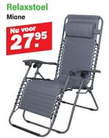 Promoties Relaxstoel mione - Huismerk - Van Cranenbroek - Geldig van 03/06/2024 tot 22/06/2024 bij Van Cranenbroek