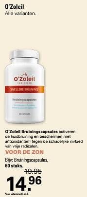 Promoties Bruiningscapsules - O'Zoleil - Geldig van 29/05/2024 tot 15/06/2024 bij De Online Drogist
