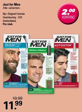 Promoties Original formula haarkleuring - h25 donkerblond - Just for Men - Geldig van 29/05/2024 tot 15/06/2024 bij De Online Drogist