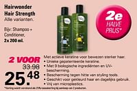 Promoties Shampoo + conditioner - Hairwonder - Geldig van 29/05/2024 tot 15/06/2024 bij De Online Drogist
