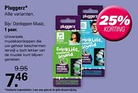 Promoties Oordoppen music - Pluggerz - Geldig van 29/05/2024 tot 15/06/2024 bij De Online Drogist