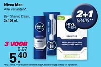 Promoties Shaving cream - Nivea - Geldig van 29/05/2024 tot 15/06/2024 bij De Online Drogist