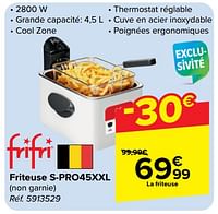 Promotions Frifri friteuse s-pro45xxl - FriFri - Valide de 05/06/2024 à 17/06/2024 chez Carrefour