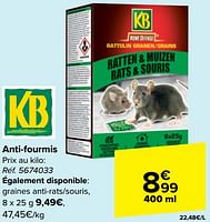 Promotions Anti-fourmis - KB - Valide de 05/06/2024 à 17/06/2024 chez Carrefour