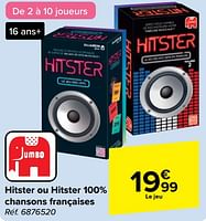 Promotions Hitster ou hitster 100% chansons françaises - Jumbo - Valide de 05/06/2024 à 17/06/2024 chez Carrefour