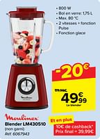 Promotions Moulinex blender lm430510 - Moulinex - Valide de 05/06/2024 à 17/06/2024 chez Carrefour
