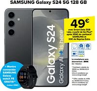 Promotions Samsung galaxy s24 5g 128 gb - Samsung - Valide de 05/06/2024 à 17/06/2024 chez Carrefour