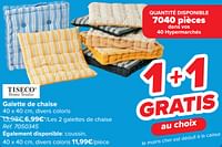 Promotions Galette de chaise - tiseco HOME studio - Valide de 05/06/2024 à 17/06/2024 chez Carrefour