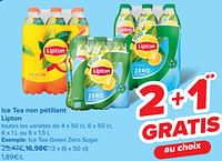 Promotions Ice tea green zero sugar - Lipton - Valide de 05/06/2024 à 17/06/2024 chez Carrefour