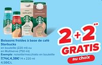 Promotions Noisette-macchiato en bouteille - Starbucks - Valide de 05/06/2024 à 17/06/2024 chez Carrefour