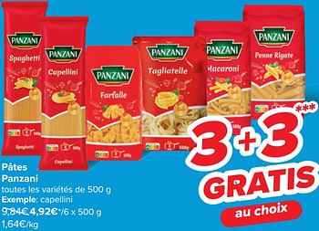 Promotions Pâtes panzani capellini - Panzani - Valide de 05/06/2024 à 17/06/2024 chez Carrefour