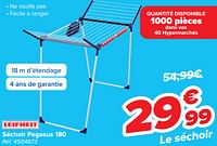 Promotions Séchoir pegasus 180 - Leifheit - Valide de 05/06/2024 à 17/06/2024 chez Carrefour